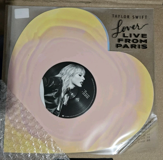 Taylor Swift Lover Live From Paris 2 Heart Shaped Vinyl In Hand NEW Reissue